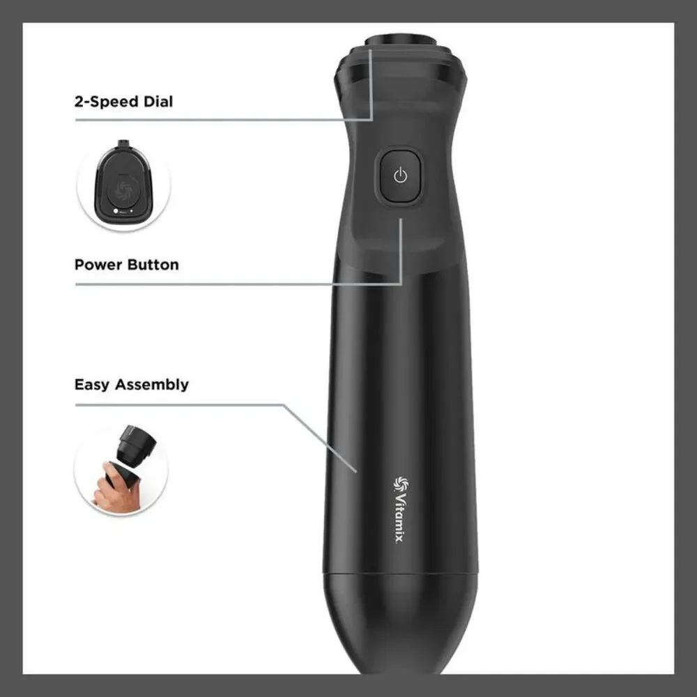 Immersion Hand Blender Kit in Black with Whisk & Jar
